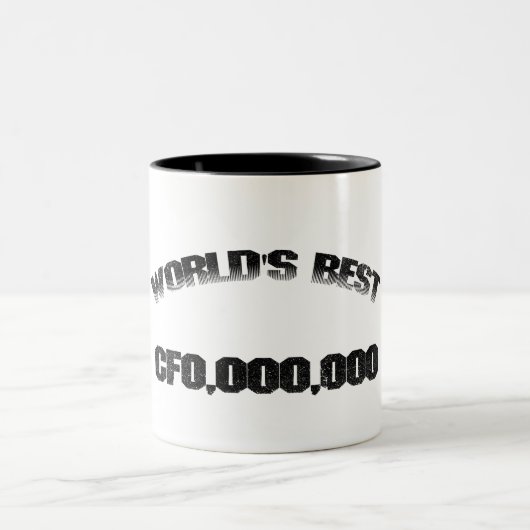 Bester CFO der Welt00.000 Zweifarbige Tasse (Mittel)