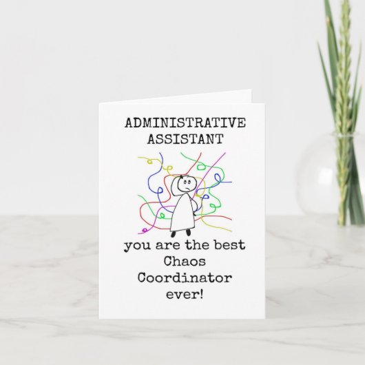 Bester Chaos-Koordinator, Admin-Assistenzkarte Karte (Vorderseite)
