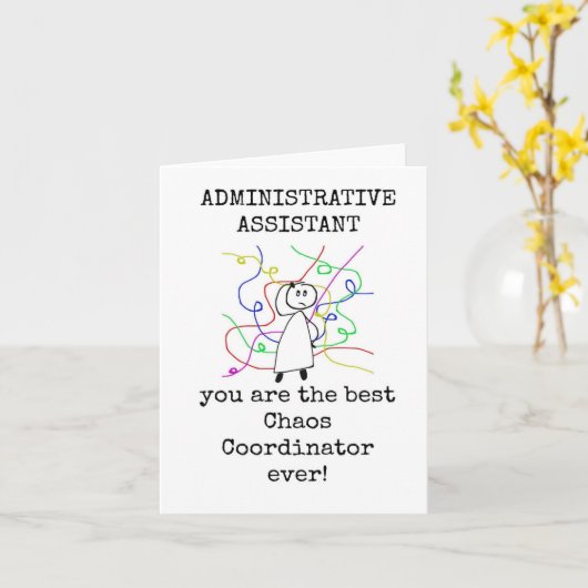 Bester Chaos-Koordinator, Admin-Assistenzkarte Karte (Gelbe Blume)