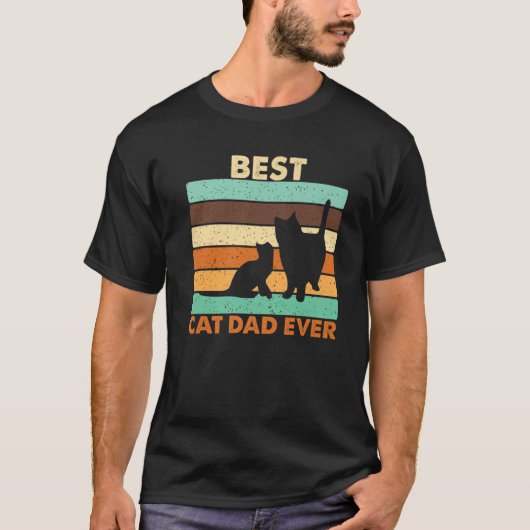 Bester Chat Vater Ever Funny Cat Lover S T-Shirt (Vorderseite)
