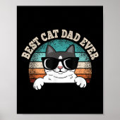 Bester Chat-Vater je Katze Lover Katzenbesitzer Mä Poster (Vorne)