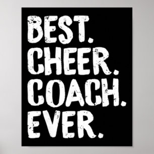 Bester Cheer Coach Ever Cheerleading Squad Trainer Poster