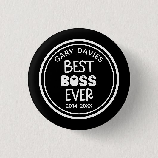 Bester Chef aller Zeiten Knopf Button (Vorderseite)