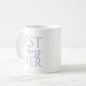 Bester Chef aller Zeiten Personalisierter Kaffeebe Kaffeetasse (Vorderseite Links)