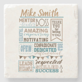 Bester Chef-Anerkennungs-Geschenk-Untersetzer Steinuntersetzer
