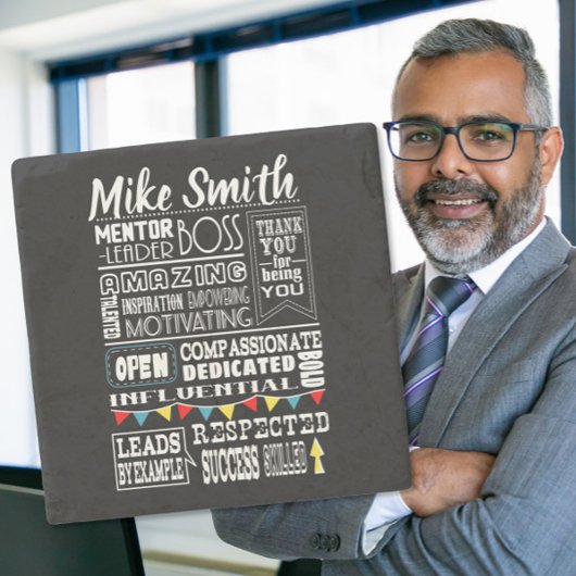 Bester Chef-Anerkennungs-Geschenk-Untersetzer Steinuntersetzer