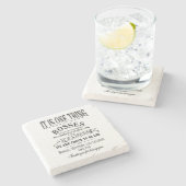 Bester Chef-Anerkennungs-Geschenk-Untersetzer Steinuntersetzer (Seitenansicht)