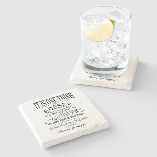 Bester Chef-Anerkennungs-Geschenk-Untersetzer Steinuntersetzer (Seitenansicht)