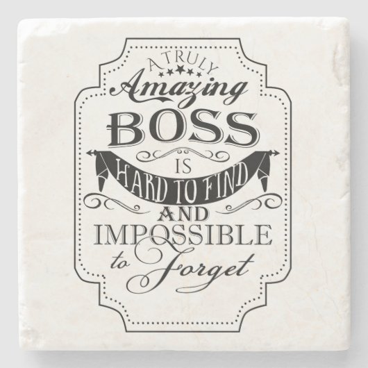 Bester Chef-Anerkennungs-Geschenk-Untersetzer Steinuntersetzer (Vorderseite)