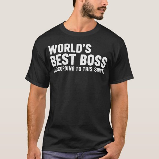 Bester Chef der Welt Laut Diesem T-Shirt Lustiger (Vorderseite)