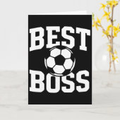 Bester Chef Fußballtrainer Teamleiter Manager Karte (Gelbe Blume)