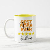 Bester Chef Tasse (Namensinitialen Monogramm Sloga (Links)
