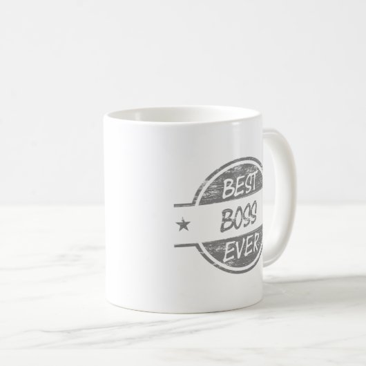 Bester Chef überhaupt grau Kaffeetasse (VorderseiteRechts)