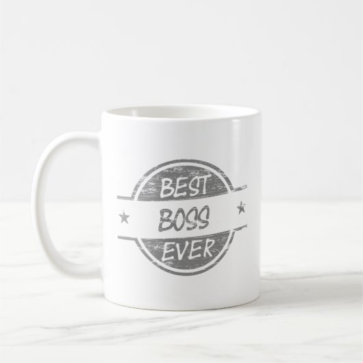 Bester Chef überhaupt grau Kaffeetasse (Links)