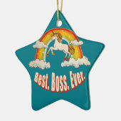 Bester Chef überhaupt Keramik Ornament (Links)