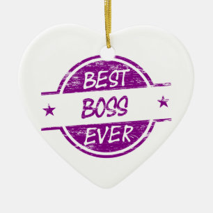 Bester Chef überhaupt lila Keramik Ornament