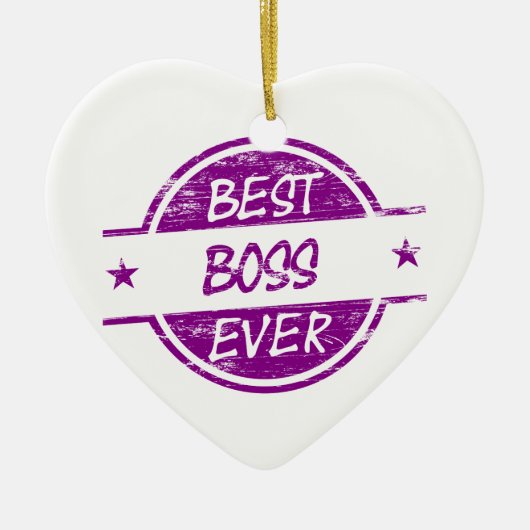 Bester Chef überhaupt lila Keramik Ornament (Vorne)