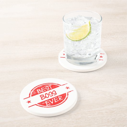 Bester Chef überhaupt rot Getränkeuntersetzer (Seite)