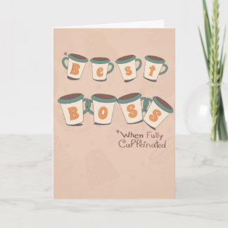 Bester Chef, wenn voll koffeiniert lustig Karte