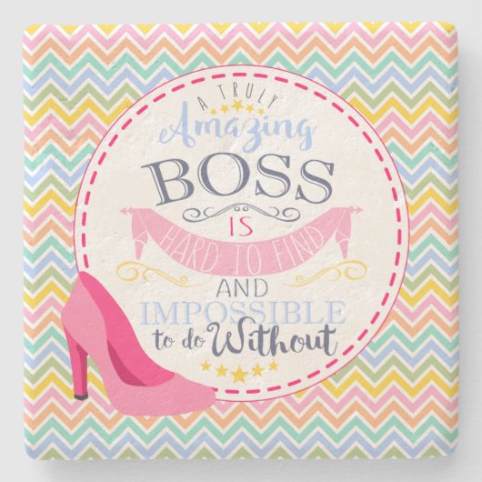 Bester Chefbüro-Getränk-Untersetzer, Steinuntersetzer (Vorderseite)