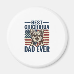 Bester Chihuahua-Vater Aller Patrioten Hund-Shirt- Magnet