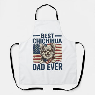 Bester Chihuahua-Vater Aller Patrioten Hunde-Shirt Schürze