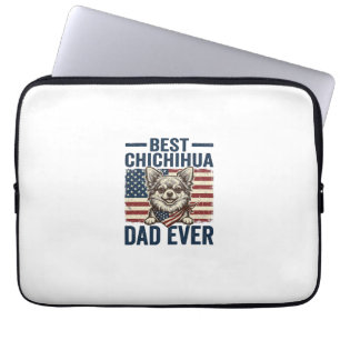 Bester Chihuahua-Vater Aller Patrioten Hunde T-Shi Laptopschutzhülle