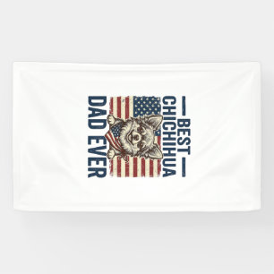 Bester Chihuahua-Vater aller Zeiten Patriotisches  Banner