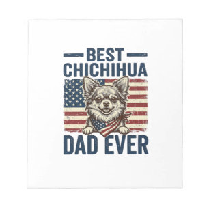 Bester Chihuahua-Vater aller Zeiten Patriotisches  Notizblock