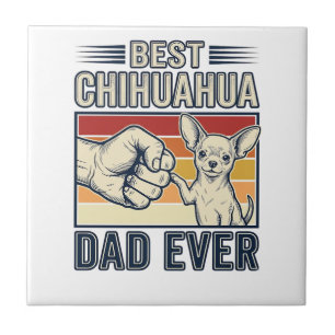 Bester Chihuahua-Vater Aller Zeiten Vintage-Hund-S Fliese