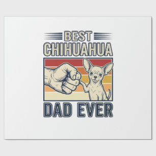 Bester Chihuahua-Vater Aller Zeiten Vintage-Hunde- Geschenkpapier