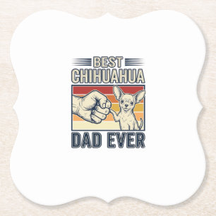 Bester Chihuahua-Vater Aller Zeiten Vintage-Hunde- Untersetzer