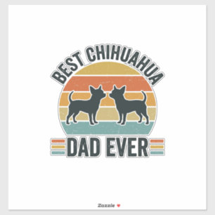 Bester Chihuahua-Vater Aller Zeiten Vintage-Hundef Aufkleber