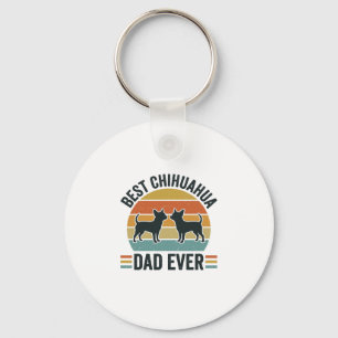 Bester Chihuahua-Vater Aller Zeiten Vintage-Hundef Schlüsselanhänger
