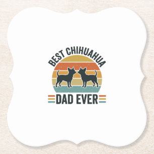 Bester Chihuahua-Vater Aller Zeiten Vintage-Hundef Untersetzer