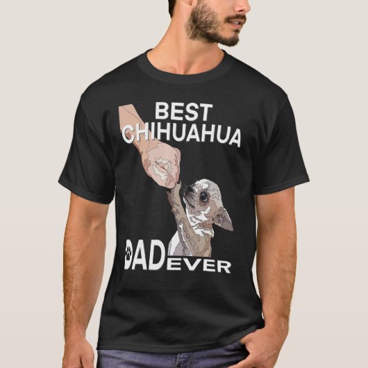 Bester Chihuahua-Vater je Chihuahua Daddy für Männ T-Shirt (Vorderseite)