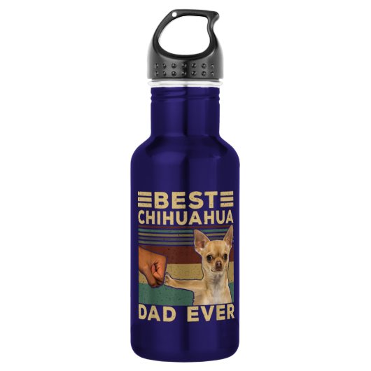 Bester Chihuahua-Vater je Edelstahlflasche (Vorderseite)