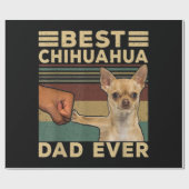 Bester Chihuahua-Vater je Geschenkpapier (Flach)