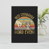 Bester Chihuahua Vater je Retro Vintag Dankeskarte (Stehend Vorderseite)