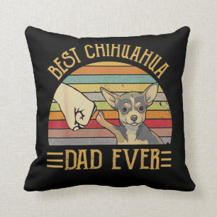 Bester Chihuahua Vater je Retro Vintag Kissen