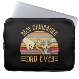 Bester Chihuahua-Vater je Retro-Vintager Sonnenunt Laptopschutzhülle