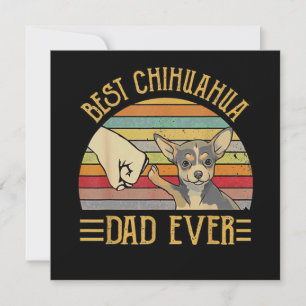 Bester Chihuahua-Vater je Retro-Vintager Sonnenunt Mitteilungskarte