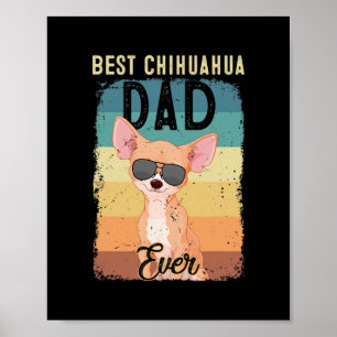 Bester Chihuahua Vater je Vatertag Hundeliebhaber Poster