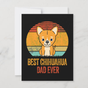 Bester Chihuahua-Vater je Vintag in Bedrängnis Mitteilungskarte