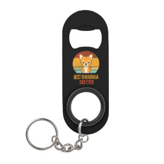 Bester Chihuahua-Vater überhaupt Vintage abgenutzt Mini Flaschenöffner