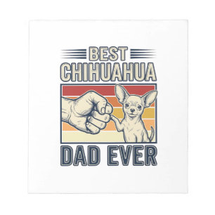 Bester Chihuahua-Vater überhaupt Vintage-Hund-Shir Notizblock