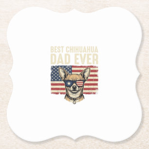 Bester Chihuahua-Vater überhaupt, vintage-patrioti Untersetzer