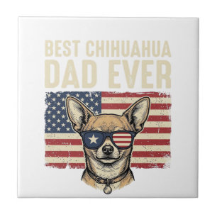 Bester Chihuahua-Vater überhaupt Vintage-patriotis Fliese