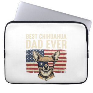 Bester Chihuahua-Vater überhaupt Vintage-patriotis Laptopschutzhülle