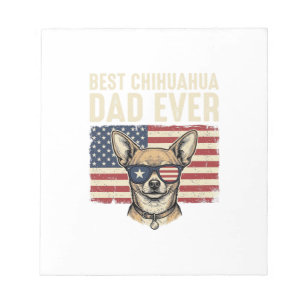 Bester Chihuahua-Vater überhaupt Vintage-patriotis Notizblock